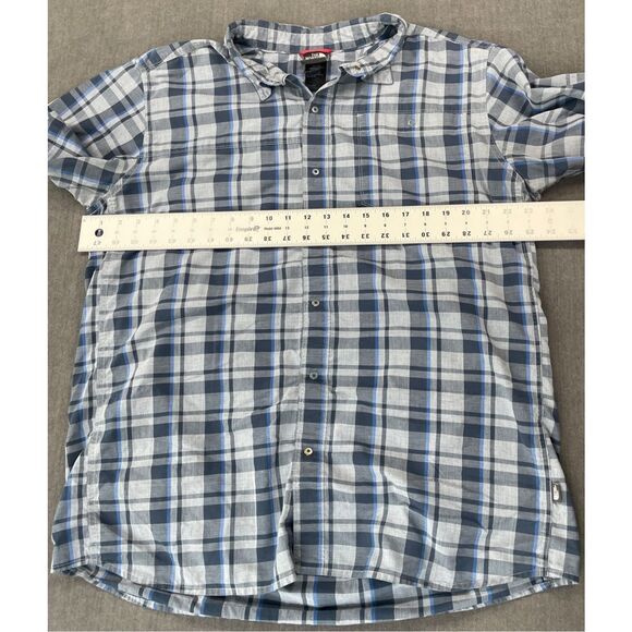 The North Face Plaid Button Down Shirt Men XL Blue Grey‎ Lightweight Outdoor - Picture 7 of 10
